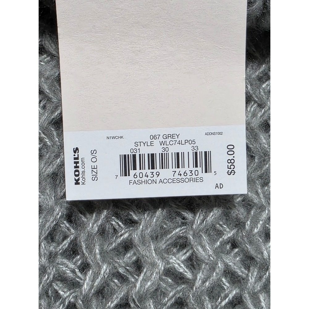 Lauren Conrad Grey Knit Turtleneck Poncho WLC74LP05 OS Grey Cape Sweater - Picture 3 of 11